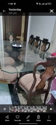 10 chair dining table slightly used
