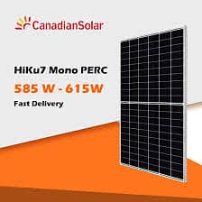 Canadian Solar panel  N-type 585W bifacial top con 15
