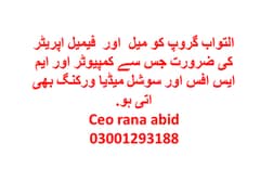 female computer operator need