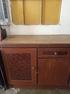 Solid Wooden Cabinet - Vintage Style Storage Cupboard