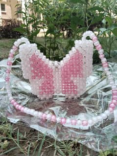 butterfly beaded bag