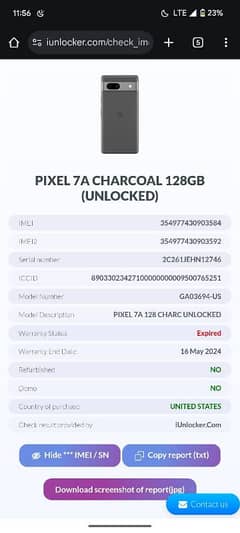 Google Pixel 7a 8/128
