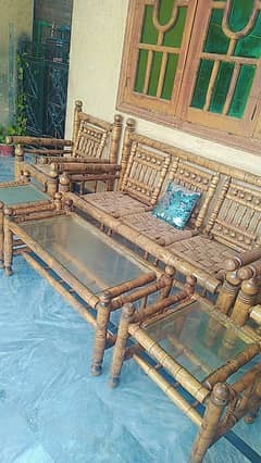 wooden sofa set