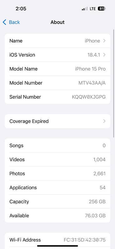 iphone 15 pro 10/10 non pta 3 month sim working 11