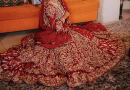 Luxury farshi lehnga zardozai work bridal dress