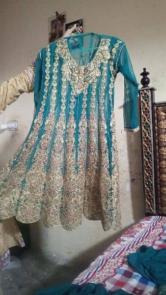 short frock with lahnga and sharara  with net dubbatta 1