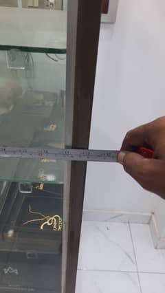 Glass show case with 9 shelves made of glass Aluminium frame