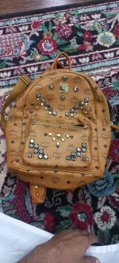 Mcm munched studded backpack