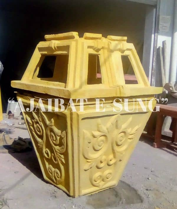 Garden Concrete Fountain, Benches, Planters 17