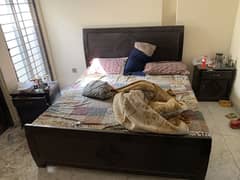 Used King Sized Bed with 2 Side Tables