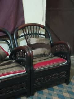 wooden sofa