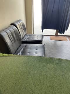 3 Office sofas, we need visitor chairs, minor repair required.