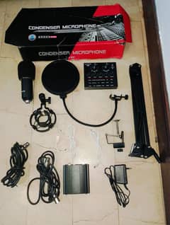 Studio Mic Setup for Sale – BM-800, V8Sound Card, Phantom Power (Used)