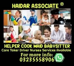 Couple Maid | Cook | Helper | Driver | Baby Sitter | House Maid