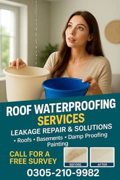Roof Waterproofing & Roof Heat proofing Service With 5 Years Warranty