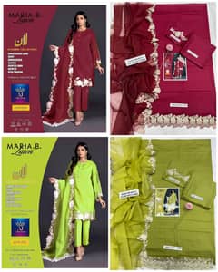 3PC Unstitched Lawn Suit for Women | Eid Special | Soft Cotton | Embro