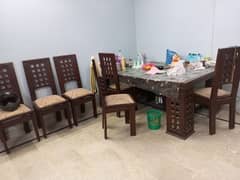 Habitt original dining table with 6 chairs