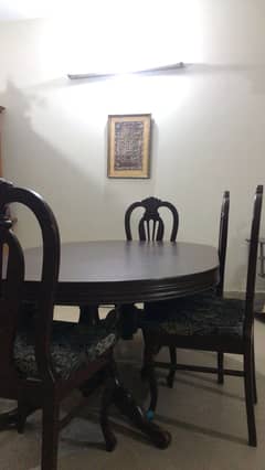 Wooden dining table