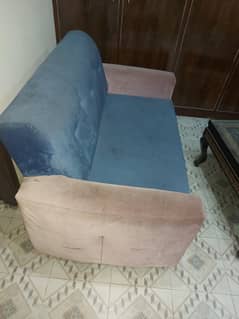 2 Seater Molty Foam Velvet Sofa ( Clean Condition 8/10 )