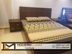 King size bed with 2 side tables best quality in your choice colours