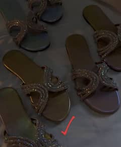Fancy golden slippers