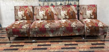 Retro Patterned Sofa Set - Great Condition!