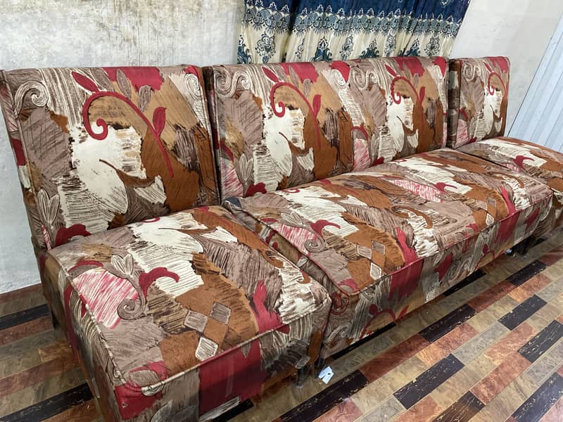 Retro Patterned Sofa Set - Great Condition! 1