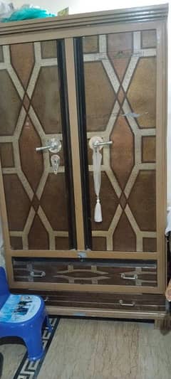 A metal wardrobe (SAFE) WITH 7 keys and every door has a lock