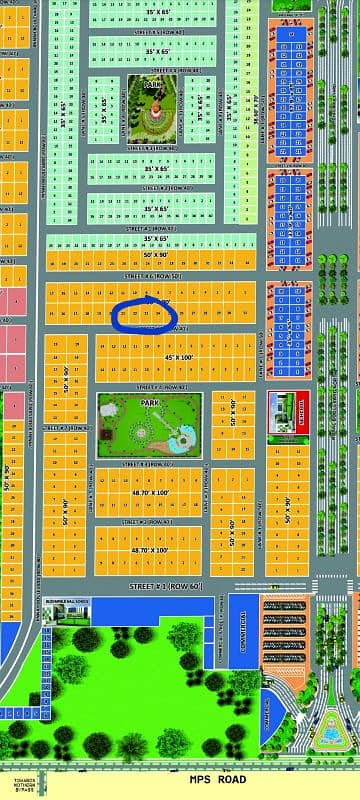 1 Kanal plot Block A Royal Orchard Multan 0