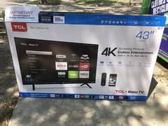 TCL 43 INCH SMART & 4K QLED TV Model 43P79K
