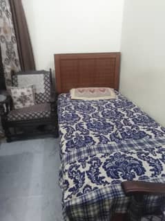 single bed wooden