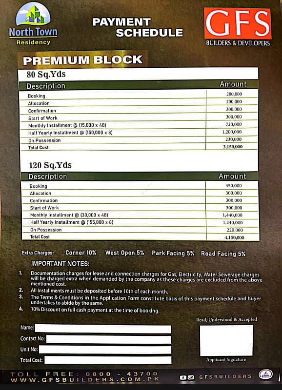 PAY 50% AND GET POSSESSION OF YOUR PLOT AT GFS PREMIUM BLOCK 7