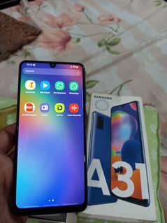 Samsung Mobile A31 good condition with box pta approved
