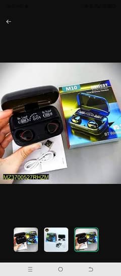M10 pro earbuds, back