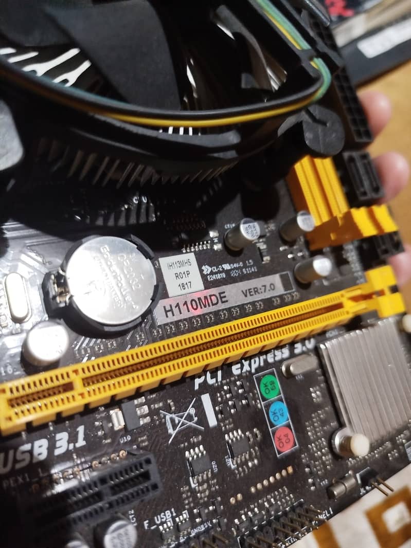 H110 7th gen mobo + Core i5 7400 proc + 16GB RAM DDR4 2666 mhz 3