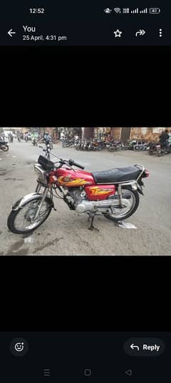 Honda 125 is in good condition of sale