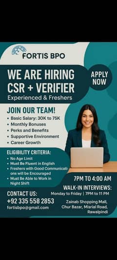 Urgently Hiring | Male/Female | Night Shift | US-Based Call Center