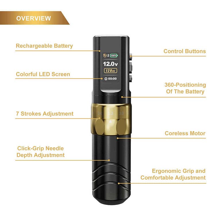 (JCONLY)Epoch R3 With Dual Battery Professional Tattoo Ma 7