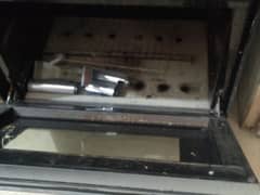 microwave oven with three burner