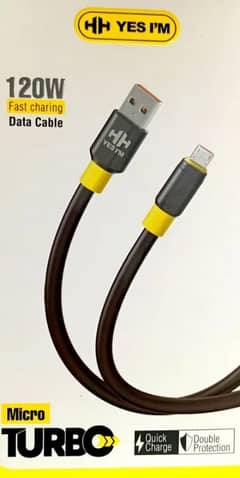 Turbo 120W 100% Fast Charging Micro Cable - High-Speed USB Cable phone