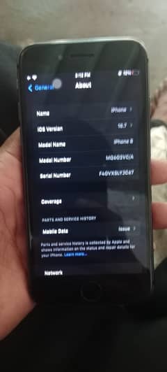 iPhone 8 all ok bye pass non pta WiFi device BAs bick tuti Baki ok hai