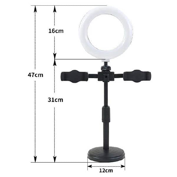 Ring Light with Stand 3 Adjustable Light Modes & Multiple Brightness 6