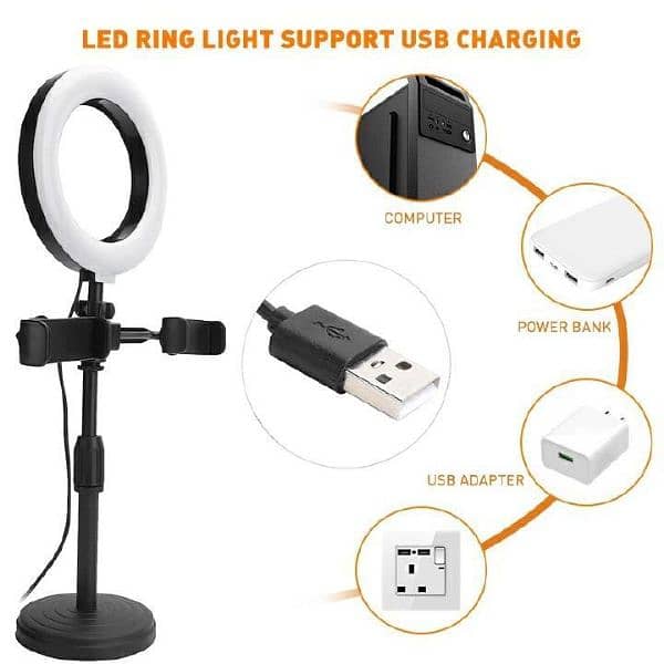 Ring Light with Stand 3 Adjustable Light Modes Multiple Brightness 2