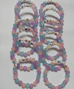 Handmade Custom Name Bead Bracelets - Cute & Colorful Gifts!