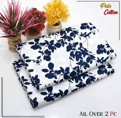 2 PCs woman unstitched printed suit