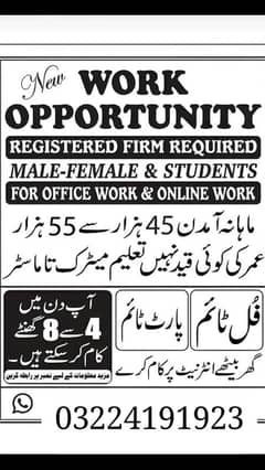 part time jobs available.