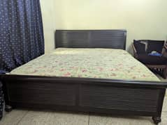 King Size Bed with Diamond Spring Mattress & 2 Side Tables for Sale!
