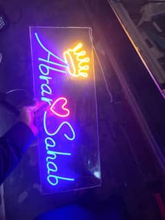 neon light sine bord customise board