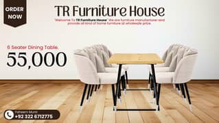 Restaurant furniture - 6 seater dining table - dining table with chair