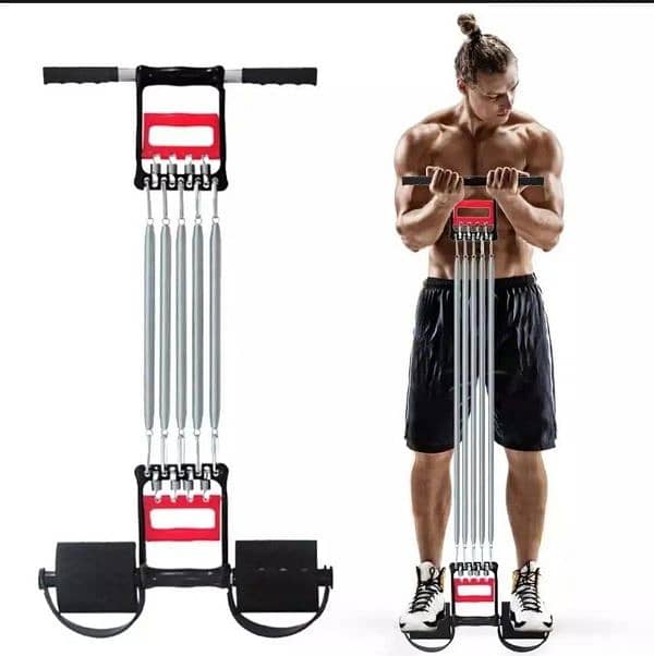 5 Springs Chest Expander and Tummy Twister (Premium) 0